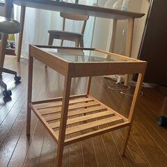 【引越しのためお譲りします】木製スタンド（観葉植物・小物用）の画像