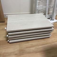 【突っ張り壁面収納 Nポルダ／ホワイトウォッシュ】の画像