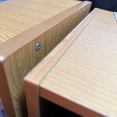 棚 木目調  2つ 三段ボックスの画像