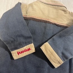 ウェスタン風　長袖　デニムシャツ　80㎝　の画像