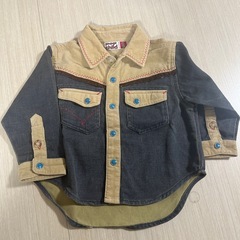 ウェスタン風　長袖　デニムシャツ　80㎝　の画像