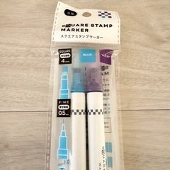 【新品未使用】カラーペン シャーベットカラー スクエアスタンプマーカー 12本の画像