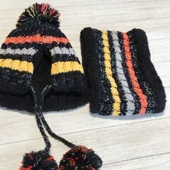 レディスニット帽とネックウォーマーの画像