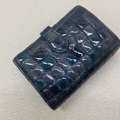 COCCO FIORE  二つ折り財布 EKSA コッコフィオーレ エナメル スピッラウォレット ブルー30 9170223 (E3781twkYM)の画像