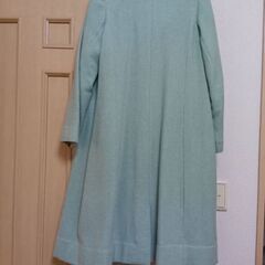 レディース　ウールコート　ブルー　Lサイズの画像