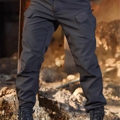 厚手フリース裏地カーゴパンツの画像