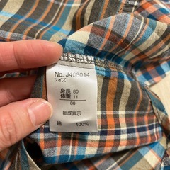 ジャンクストア　長袖チェックシャツ　80㎝の画像