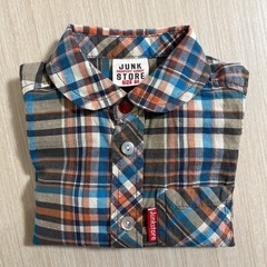ジャンクストア　長袖チェックシャツ　80㎝の画像