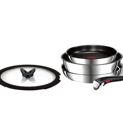 【シルバー•レッド】ティファール　６点　フライパン　鍋　T-fal  の画像