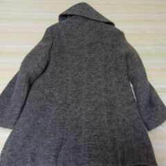 アルパカ・モヘヤ混　レディースショートコート　Lサイズ　グレーの画像