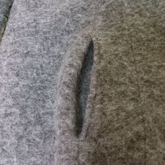 アルパカ・モヘヤ混　レディースショートコート　Lサイズ　グレーの画像