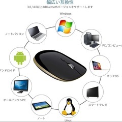 Bluetooth マウス 無線 マウス ワイヤレス 静音小型 薄型 携帯の画像
