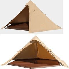 ワンポールテント ポリコットン 煙突穴付き 　未使用の画像