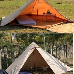 ワンポールテント ポリコットン 煙突穴付き 　未使用の画像