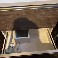 未使用 タカラスタンダード 洗面化粧台 ウィット Wit フラットカウンター 間口 60cm 600mm 扉タイプ 人造大理石 2面鏡の画像