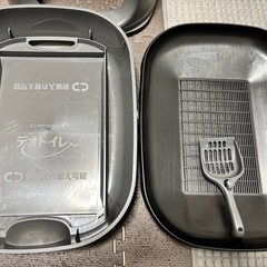 デオトイレ フード付き本体セット（ダークグレイ）の画像