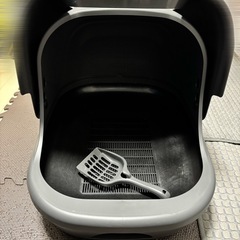 デオトイレ フード付き本体セット（ダークグレイ）の画像