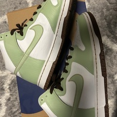 28.5cm　ナイキ ダンクハイ レトロ SE　ホワイト グリーンの画像
