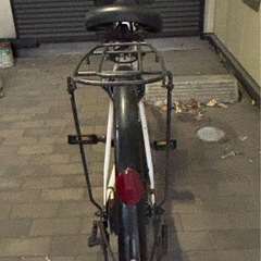 自転車　27インチ　ホワイト×ブラックの画像