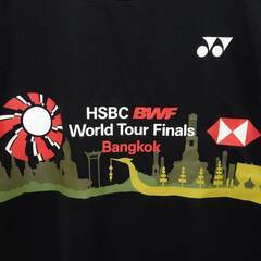 ヨネックス ドライシャツ プラシャツ 半袖 Tシャツ バドミントン HSBC BWF ワールドツアー ファイナル バンコク S ブラック ユニセックス YONEXの画像