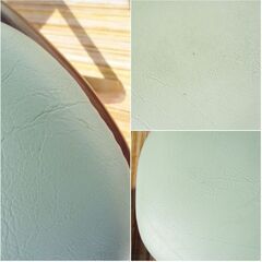 ③ダイニングチェア1脚　 回転式 肘付き　北欧風　木製椅子　ブラウン×ミントグリーン　インテリア　おしゃれ　立ち上がりラクラク　663ZSの画像