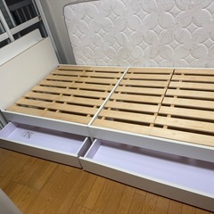 収納付きシングルベットとマットレスのセットの画像