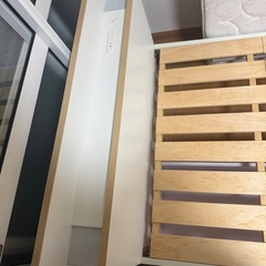 収納付きシングルベットとマットレスのセットの画像