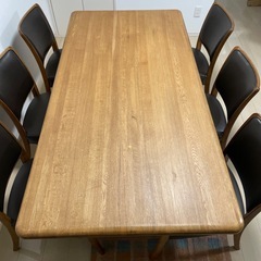 天然木　6人がけ　食卓テーブルの画像