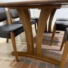 天然木　6人がけ　食卓テーブルの画像