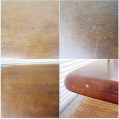 ダイニングテーブル　135cm幅　ブラウン　木製　 ４人掛け 食卓テーブル 和風 モダン シンプル スタンダード　直接引取歓迎　683ZSの画像