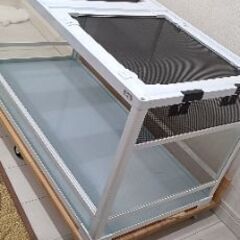 爬虫類　ケージ　サンコー SANKO　パンテオン　カノン　ホワイト　WH9045　E08　フトアゴヒゲトカゲ　ゲイリートゲオアガマの画像