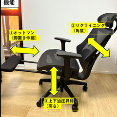 【⭐️元値3万円】ニトリ ゲーミングチェア/テレワークチェアの画像