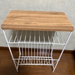 ニトリ　サイドテーブル(シェルフィ2 ライトブラウン)の画像