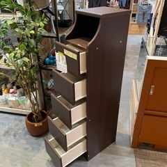 値下げしました‼️【オープンスペース付き5段チェスト】クリーニング済み【管理番号】1207 橋の画像