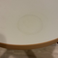 [ニトリ]円形ホワイト木製スツールの画像