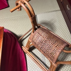 籐製の木馬　子供用の画像