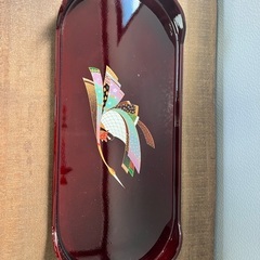 お盆 トレー 木製　レトロの画像