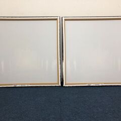 イケア PJATTERYD 2枚セット IKEA プィエッテリード 壁飾り木製フレーム インテリア装飾 モノクロキャンバスポスター 展示品・アウトレットの画像