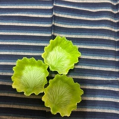 染めランチクロスとレタスお弁当カップの画像