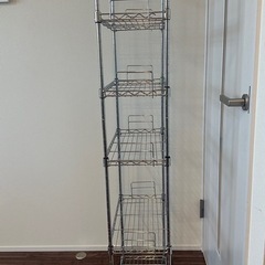 アイリスオーヤマ　スチールラック スリム （6段・22cm幅）　キャスター付きの画像