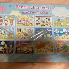 サンリオ　キャラクター　2026年　カレンダーの画像