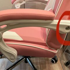 GTRacing GT800-PK-635 ゲーミングチェア（ピンク×ホワイト）フットレスト付きの画像