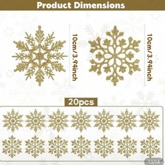 【未開封新品】スノーフレーク　オーナメント　20個の画像