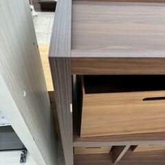 ★リユースのサカイ高崎店★TJ13583  収納棚 茶 H119×D32.5×W113.5 クリーニング済みの画像