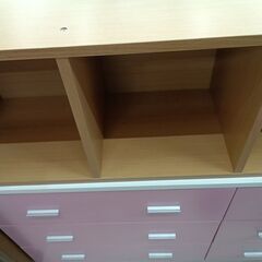 リユースのサカイ栃木店★ジモティ割あり★  ラック ベージュ W32×D27.5×H87 クリーニング済み TC11885の画像