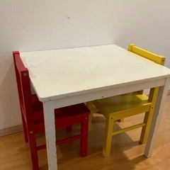 IKEAの机と椅子の画像