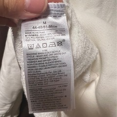 GAP ホワイト フード付きパーカー M スウェット ビッグロゴ Mの画像