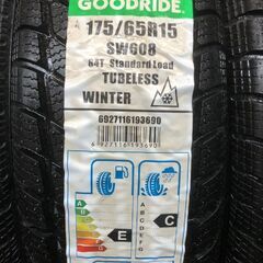 【新品】GOODRIDE SW-608 175/65R15 84T 15インチ スタッドレス 4本 22年製 フィット スイフト アクア キューブ ポルテ等　(STO071)の画像
