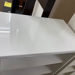 【ドリーム川西店限定】☆ジモティー見たよ割引☆  2枚扉付フリーラック  WHT クリーニング済み 【2125560000039315 】の画像