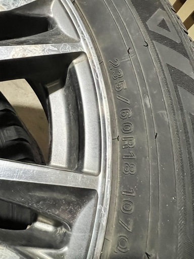 トヨタ用18インチアルミホイール付バリスタッドレス♪ タイヤのみ　ホイールのみ可　4本セット
